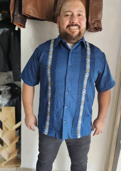 Imagen de Guayabera Lino Color Verde