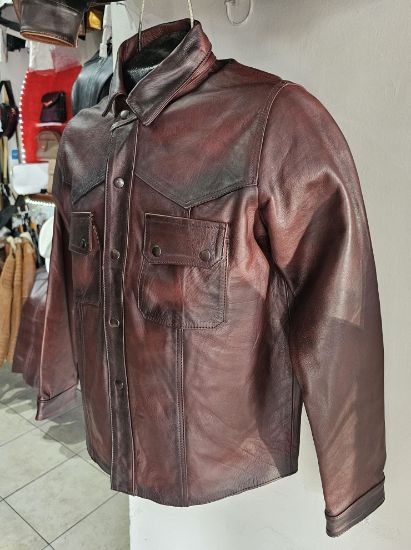 Imagen de Chamarra de Piel de borrego Peligüey, color tabaco