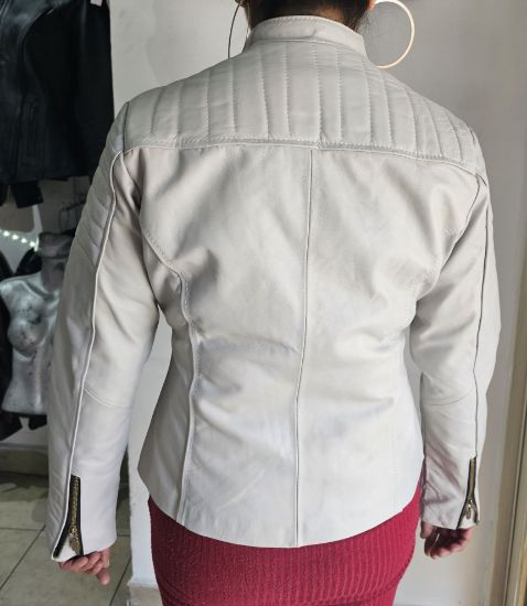 Imagen de Chamarra Piel Color Blanca