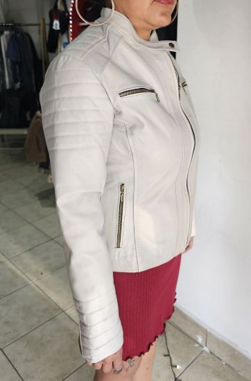Imagen de Chamarra Piel Color Blanca