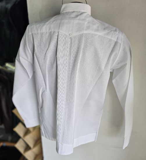 Imagen de Guayabera de Lino Blanca Manga Larga