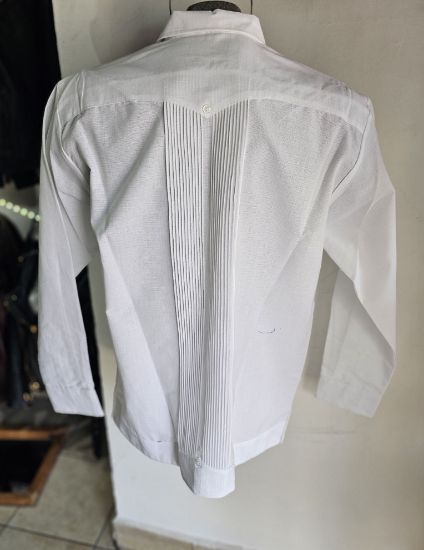 Imagen de Guayabera de Lino Color Modelo Bacalar Manga Larga