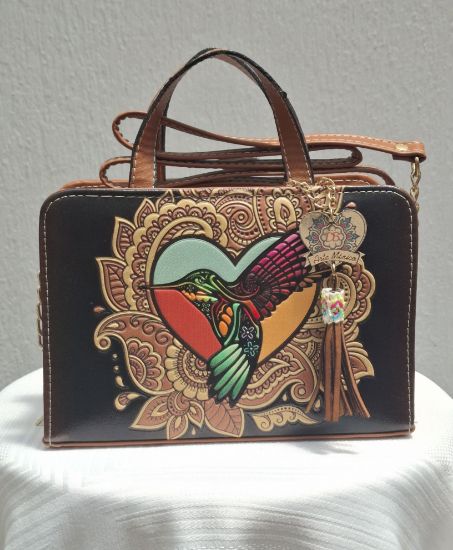 Imagen de Bolsa de Piel Juvenil Colibrí Color Negra