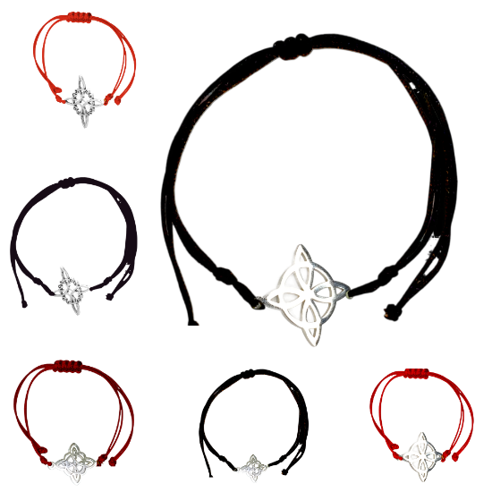 Imagen de 1 Dije Nudo de Bruja CURADO Uso Rudo en Pulsera Roja AA + 4 Modelos y Colores a Escoger ALTA DURABILIDAD -x1