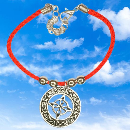 Imagen de 1 Dije Nudo de Bruja CURADO Uso Rudo en Pulsera Roja BORLAS Acero+ 4 Modelos y Colores a Escoger ALTA DURABILIDAD- x1