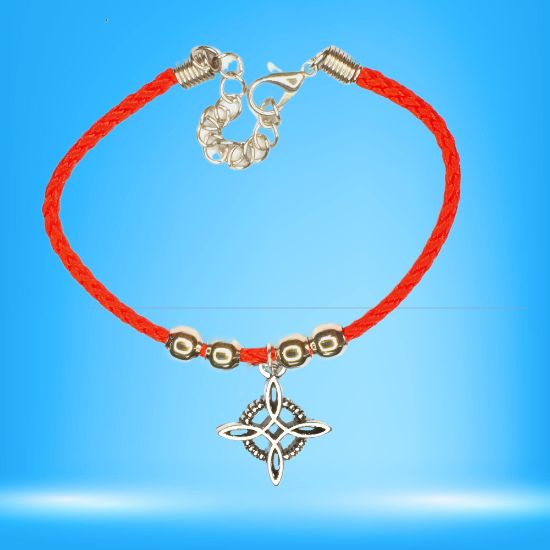 Imagen de 1 Dije Nudo de Bruja CURADO Uso Rudo en Pulsera Roja BORLAS Acero+ 4 Modelos y Colores a Escoger ALTA DURABILIDAD- x1