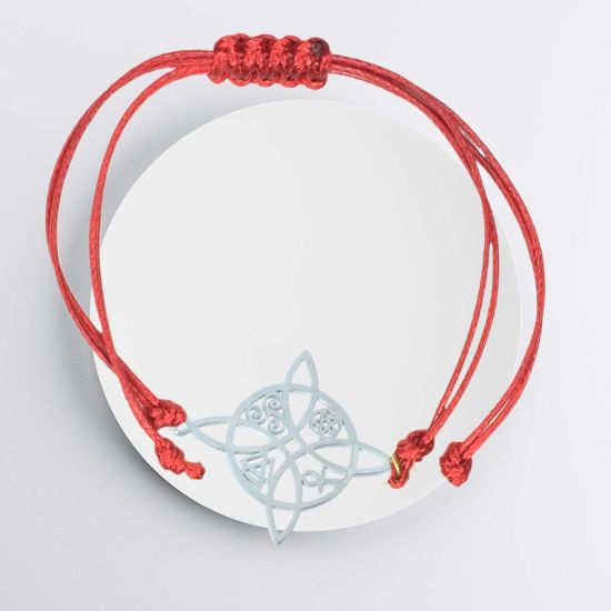 Imagen de Nudo de Bruja 5S- ACERO INOXIDABLE - con  5 PODEROSOS SIMBOLOS de Proteccion Dije Curado Uso Rudo En Pulsera o Collar o Llavero x1