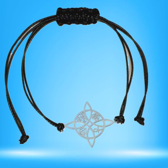 Imagen de Nudo de Bruja 5S- ACERO INOXIDABLE - con  5 PODEROSOS SIMBOLOS de Proteccion Dije Curado Uso Rudo En Pulsera o Collar o Llavero x1