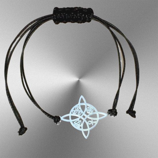 Imagen de Nudo de Bruja 5S- ACERO INOXIDABLE - con  5 PODEROSOS SIMBOLOS de Proteccion Dije Curado Uso Rudo En Pulsera o Collar o Llavero x1