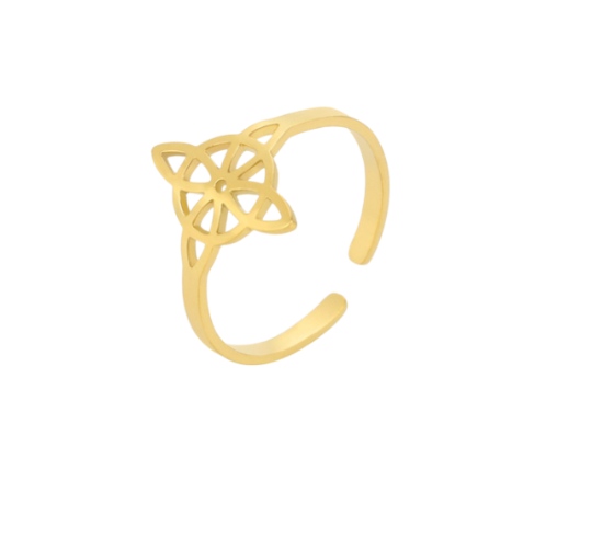 Imagen de 1 Anillo Nudo de Bruja ACERO INOXIDABLE Alta Durabilidad Curado e Intensionado+ 3 Modelos y 3 Colores Para Escoger x1nb