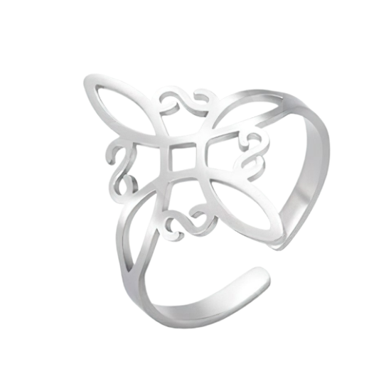 Imagen de 1 Anillo Nudo de Bruja ACERO INOXIDABLE Alta Durabilidad Curado e Intensionado+ 3 Modelos y 3 Colores Para Escoger x1nb