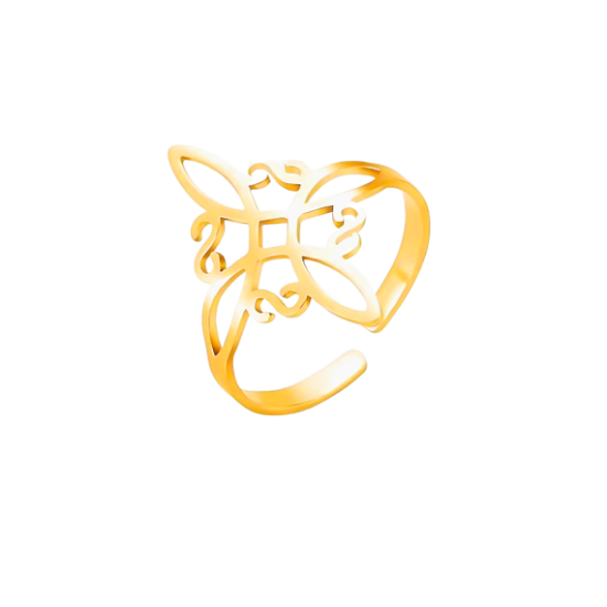 Imagen de 1 Anillo Nudo de Bruja ACERO INOXIDABLE Alta Durabilidad Curado e Intensionado+ 3 Modelos y 3 Colores Para Escoger x1nb