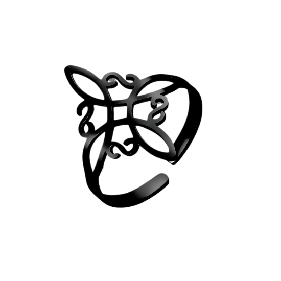 Imagen de 1 Anillo Nudo de Bruja ACERO INOXIDABLE Alta Durabilidad Curado e Intensionado+ 3 Modelos y 3 Colores Para Escoger x1nb