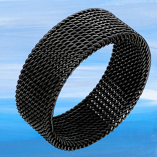 Imagen de 1 anillo Unisex acero inoxidable malla flexible ajustable al dedo -+ 3 colores y 7 tallas para escoger Alta Durabilidad