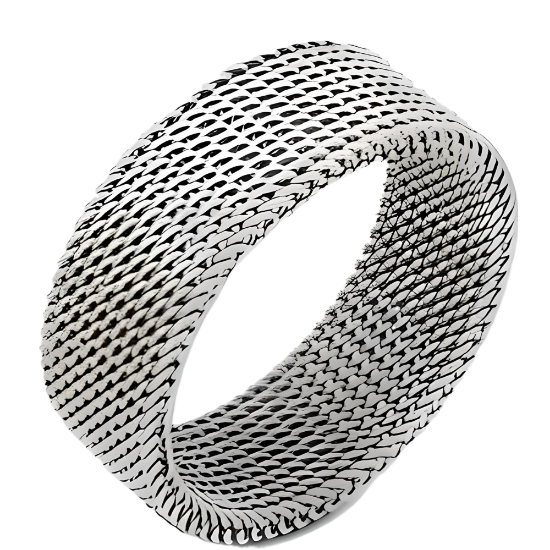 Imagen de 1 anillo Unisex acero inoxidable malla flexible ajustable al dedo -+ 3 colores y 7 tallas para escoger Alta Durabilidad