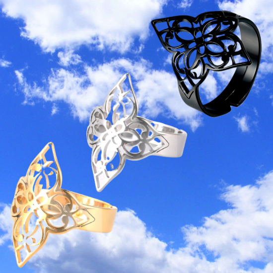 Imagen de 1 Anillo Nudo de Bruja M1 Grande ACERO INOXIDABLE Curado e Intensionado+ 3 Modelos y 3 Colores Para Escoger x1nb