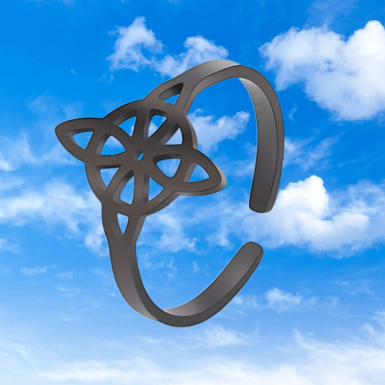 Imagen de 1 Anillo Nudo de Bruja ACERO INOXIDABLE Alta Durabilidad Curado e Intensionado+ 3 Modelos y 3 Colores Para Escoger x1nb