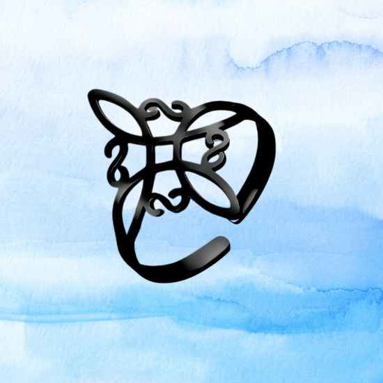 Imagen de 1 Anillo Nudo de Bruja ACERO INOXIDABLE Alta Durabilidad Curado e Intensionado+ 3 Modelos y 3 Colores Para Escoger x1nb