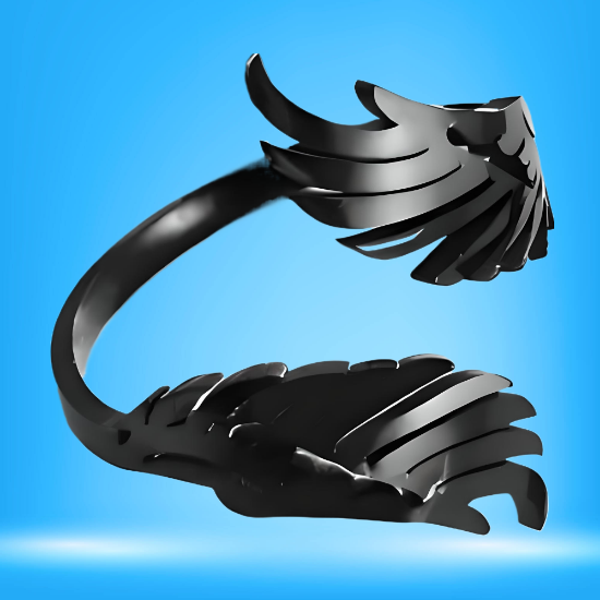 Imagen de +4 Modelos y 3 Colores de Anillo Alas de Angel Acero Inoxidable Ajustable Alta Durabilidad X1ani