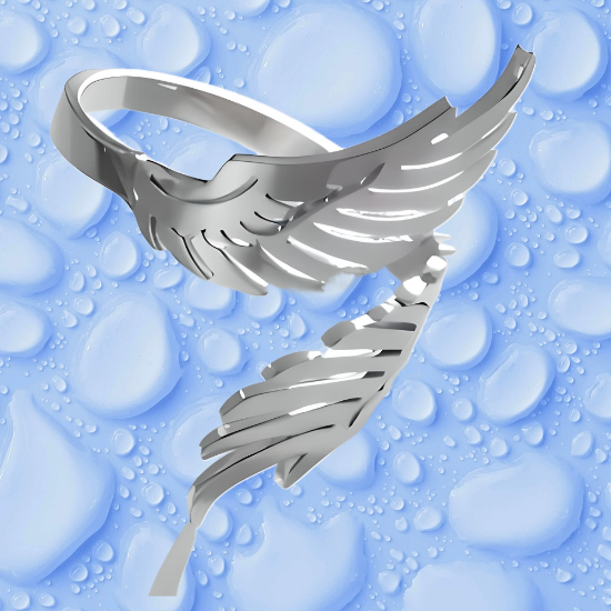 Imagen de +4 Modelos y 3 Colores de Anillo Alas de Angel Acero Inoxidable Ajustable Alta Durabilidad X1ani