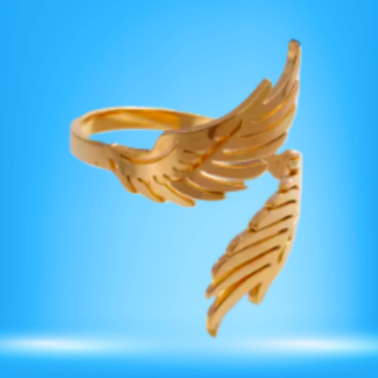 Imagen de +4 Modelos y 3 Colores de Anillo Alas de Angel Acero Inoxidable Ajustable Alta Durabilidad X1ani