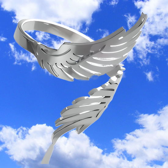 Imagen de +4 Modelos y 3 Colores de Anillo Alas de Angel Acero Inoxidable Ajustable Alta Durabilidad X1ani