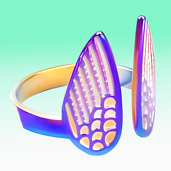 Imagen de +4 Modelos y 3 Colores de Anillo Alas de Angel Acero Inoxidable Ajustable Alta Durabilidad X1ani