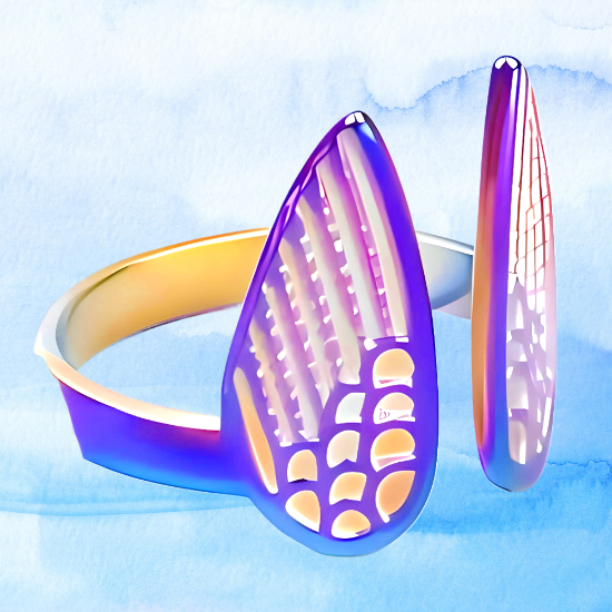 Imagen de +4 Modelos y 3 Colores de Anillo Alas de Angel Acero Inoxidable Ajustable Alta Durabilidad X1ani