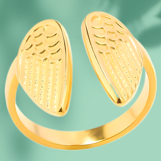 Imagen de +4 Modelos y 3 Colores de Anillo Alas de Angel Acero Inoxidable Ajustable Alta Durabilidad X1ani
