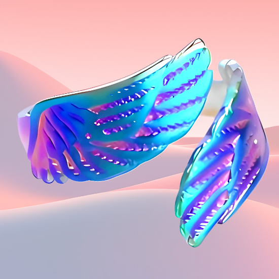 Imagen de +4 Modelos y 3 Colores de Anillo Alas de Angel Acero Inoxidable Ajustable Alta Durabilidad X1ani