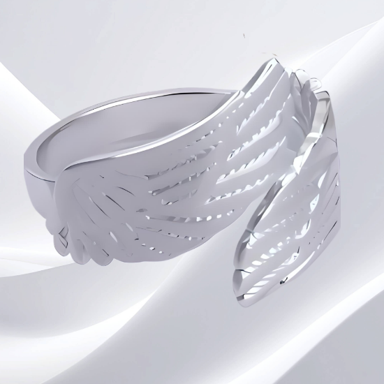 Imagen de +4 Modelos y 3 Colores de Anillo Alas de Angel Acero Inoxidable Ajustable Alta Durabilidad X1ani