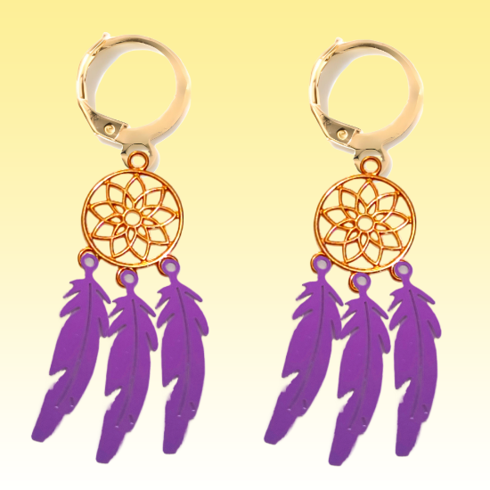 Imagen de 1 Par de Atrapasueños Color Dorado Alta Durabilidad en Llavero Color Dorado para Escoger CUPF&=X1