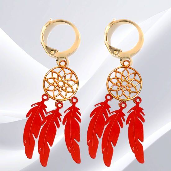 Imagen de 1 Par de Atrapasueños Color Dorado Alta Durabilidad en Llavero Color Dorado para Escoger CUPF&=X1