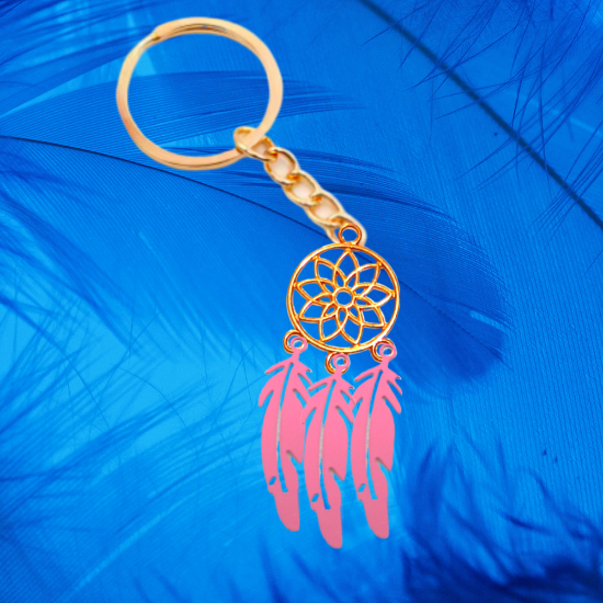 Imagen de 1 Atrapasueños Color Dorado Alta Durabilidad en Llavero Color Dorado para Escoger CUPF&=X1