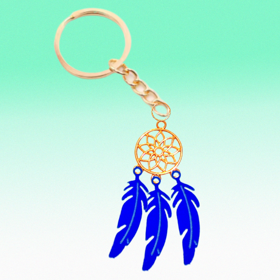 Imagen de 1 Atrapasueños Color Dorado Alta Durabilidad en Llavero Color Dorado para Escoger CUPF&=X1