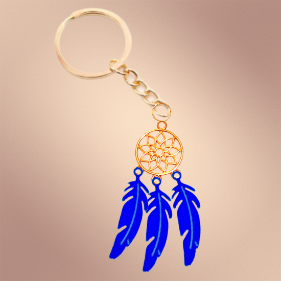 Imagen de 1 Atrapasueños Color Dorado Alta Durabilidad en Llavero Color Dorado para Escoger CUPF&=X1