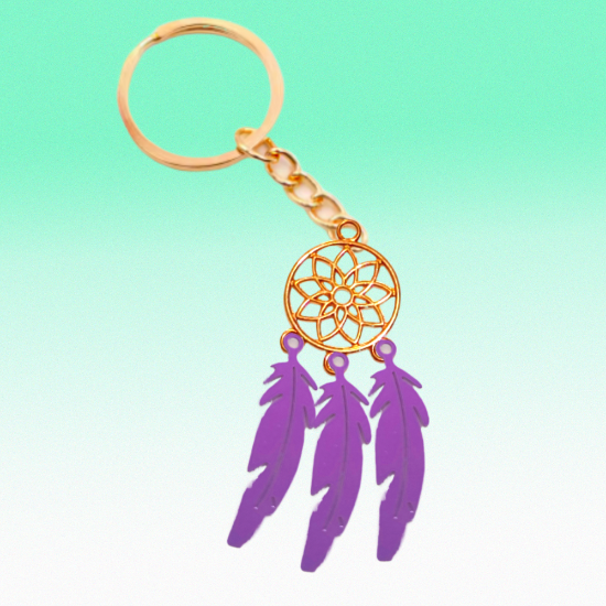 Imagen de 1 Atrapasueños Color Dorado Alta Durabilidad en Llavero Color Dorado para Escoger CUPF&=X1