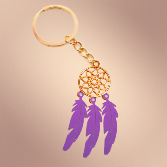 Imagen de 1 Atrapasueños Color Dorado Alta Durabilidad en Llavero Color Dorado para Escoger CUPF&=X1