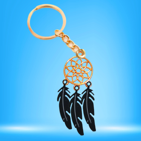 Imagen de 1 Atrapasueños Color Dorado Alta Durabilidad en Llavero Color Dorado para Escoger CUPF&=X1