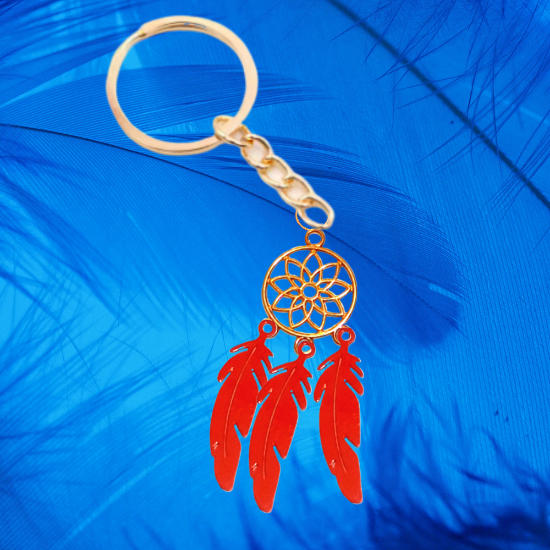 Imagen de 1 Atrapasueños Color Dorado Alta Durabilidad en Llavero Color Dorado para Escoger CUPF&=X1