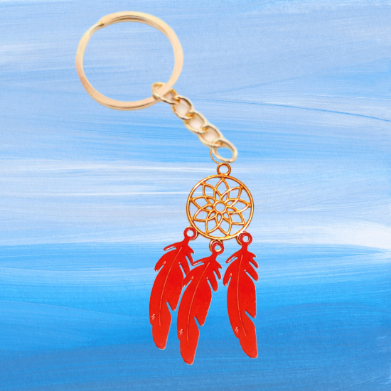 Imagen de 1 Atrapasueños Color Dorado Alta Durabilidad en Llavero Color Dorado para Escoger CUPF&=X1