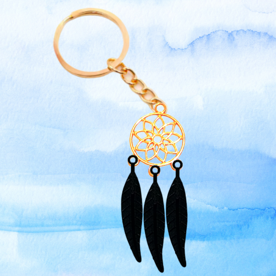 Imagen de 1 Atrapasueños Color Dorado Alta Durabilidad en Llavero Color Dorado para Escoger CUPF&=X1