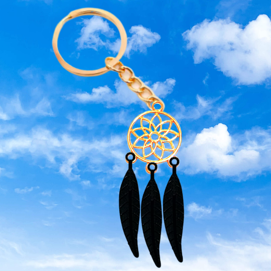 Imagen de 1 Atrapasueños Color Dorado Alta Durabilidad en Llavero Color Dorado para Escoger CUPF&=X1