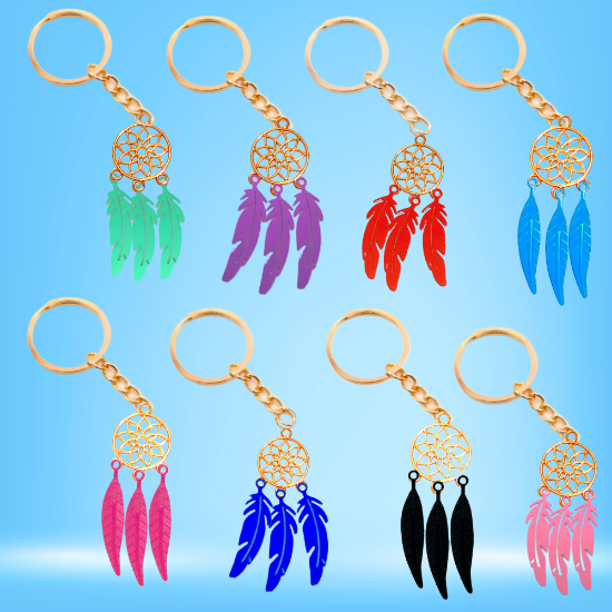 Imagen de 1 Atrapasueños Color Dorado Alta Durabilidad en Llavero Color Dorado para Escoger CUPF&=X1