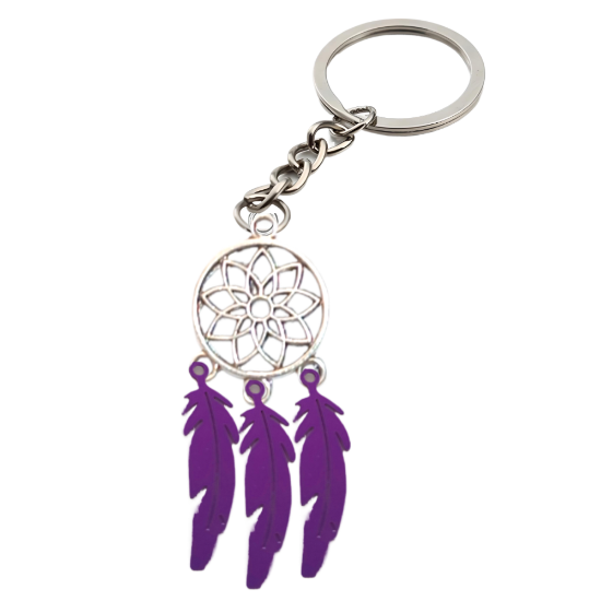 Imagen de 1 Par de Atrapasueños Color Plata Alta Durabilidad en Llavero Color Plata para Escoger CUPF&=X1