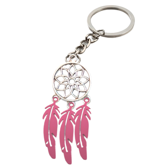 Imagen de 1 Par de Atrapasueños Color Plata Alta Durabilidad en Llavero Color Plata para Escoger CUPF&=X1