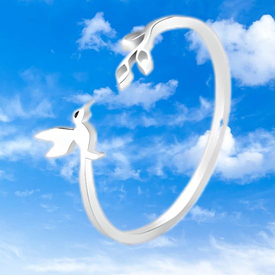 Imagen de  1 Anillo de Hermosisimo Colibrí  Acero Inoxidable Ajustable Alta Durabilidad+ 5 Modelos y Colores a Escoger X1ani