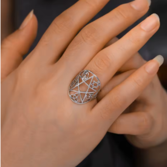 Imagen de +3 Modelos y Colores  Anillo de Acero Inoxidable con  6 Poderosísimos Símbolos  de Protección -AJUSTABLE x1ani