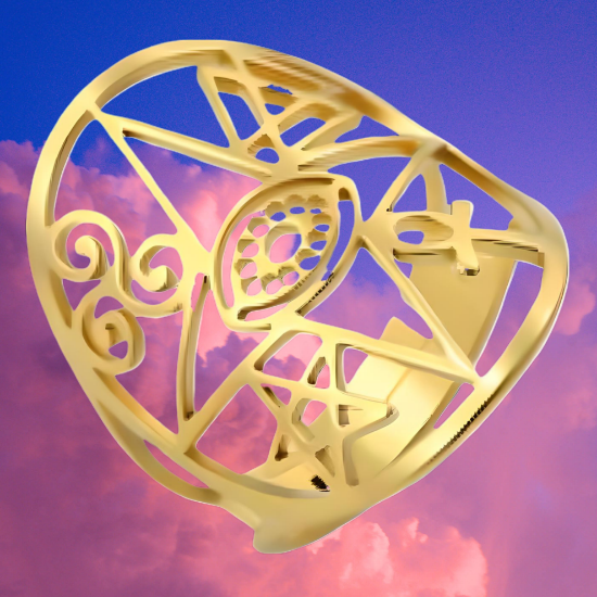 Imagen de +3 Modelos y Colores  Anillo de Acero Inoxidable con  6 Poderosísimos Símbolos  de Protección -AJUSTABLE x1ani