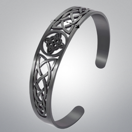 Imagen de + 9 Modelos  para Seleccionar de  Brazalete Nudo de Bruja CURADO Ajustable de ACERO INOXIDABLE Espesor de 2 mm Alta Durabilidad para Uso Rudo  X1BRA